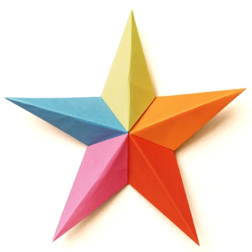 easy origami 5-pointed star