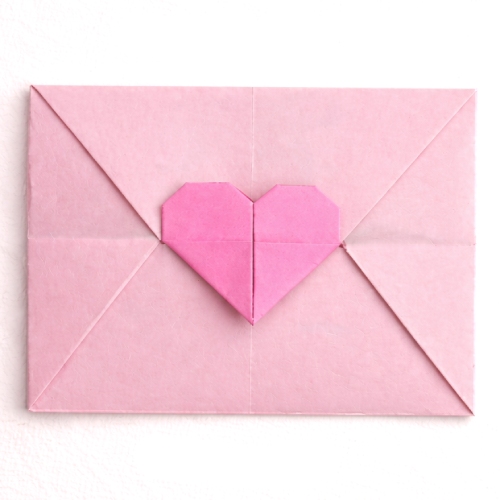 easy origami heart envelope