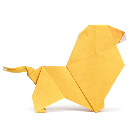 easy origami lion