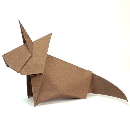 easy origami styracosaurus