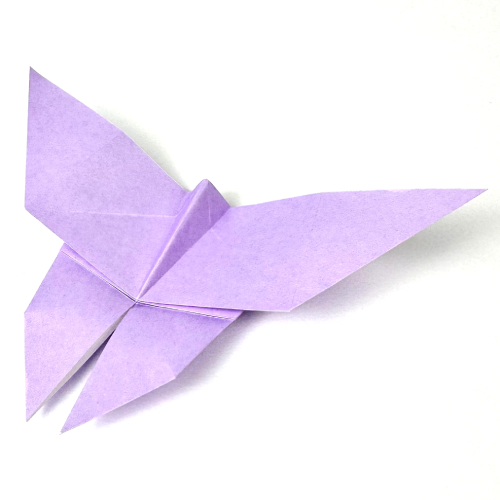 origami butterfly paper fold completed