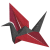 crane origami icon