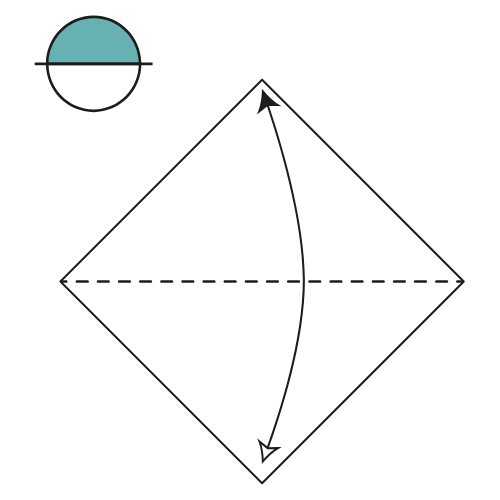 origami bookmark diagram step 1