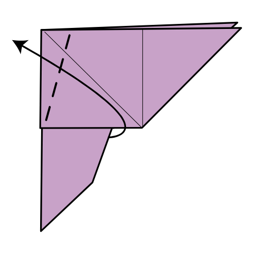 origami butterfly diagram step 13