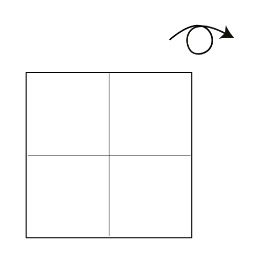origami butterfly diagram step 2