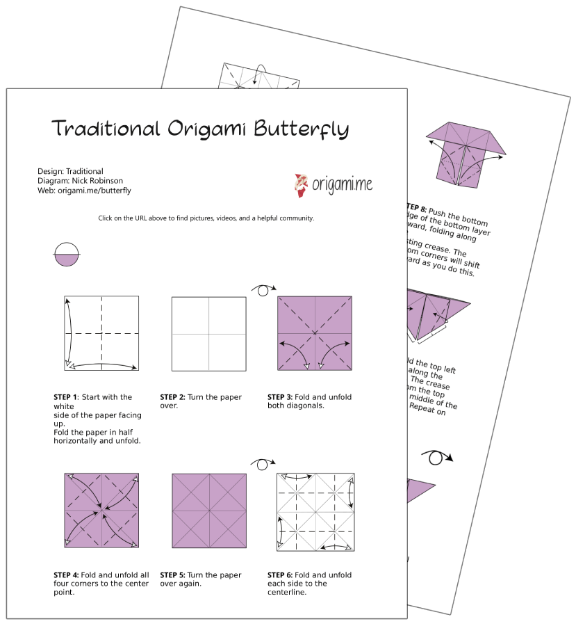 origami butterfly instructions pdf
