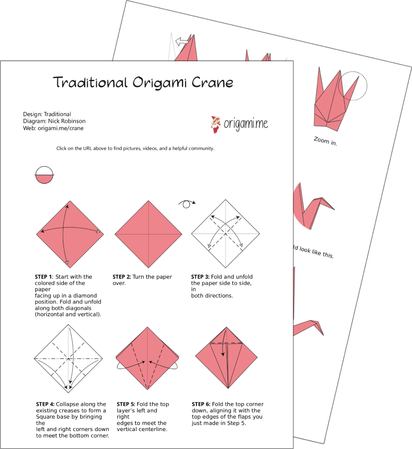 origami crane instructions pdf