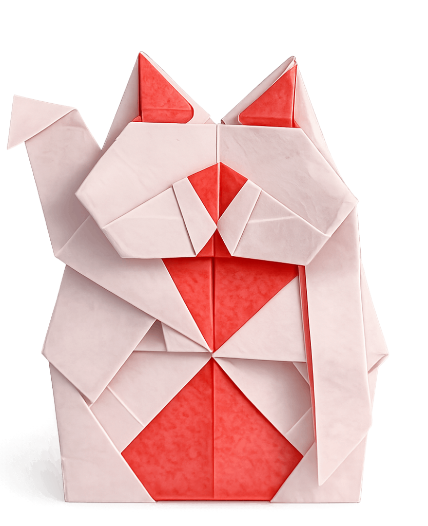origami maneki neko