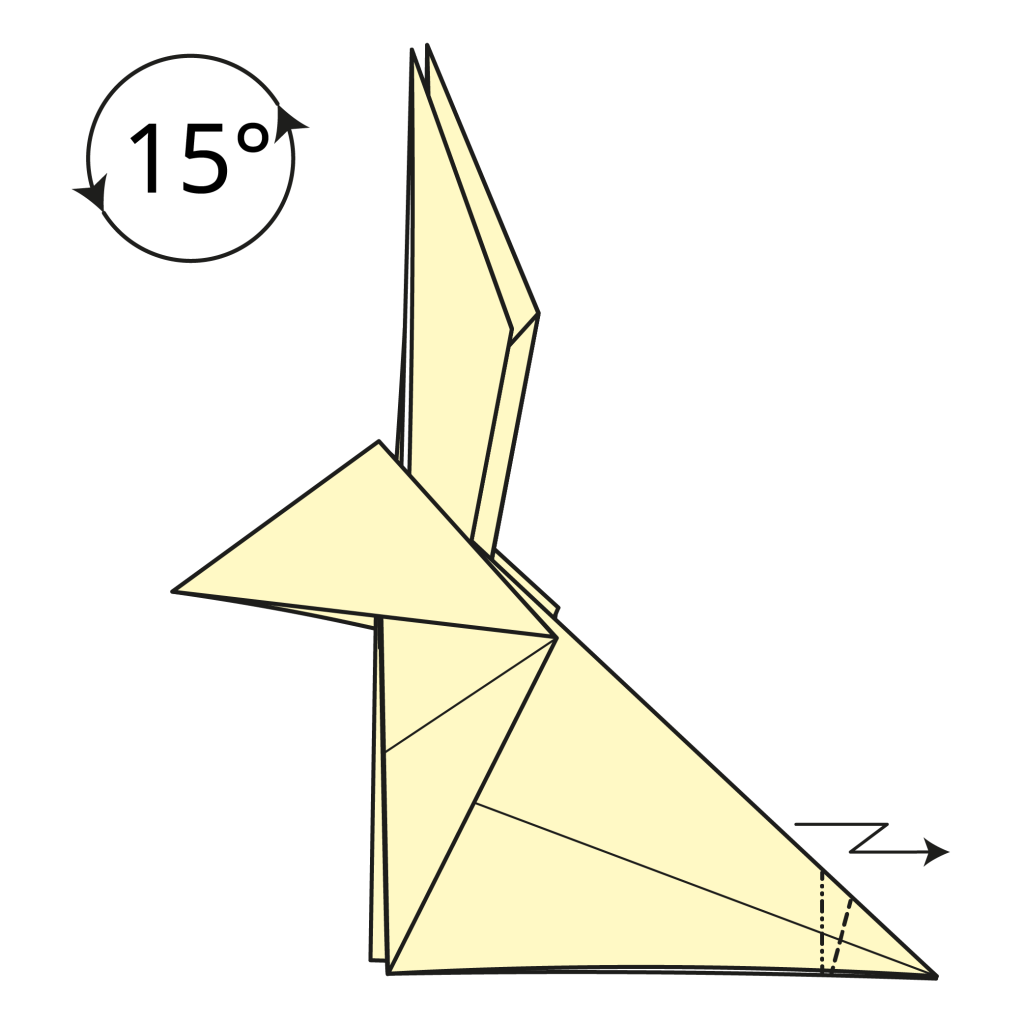 origami rabbit diagram step 12