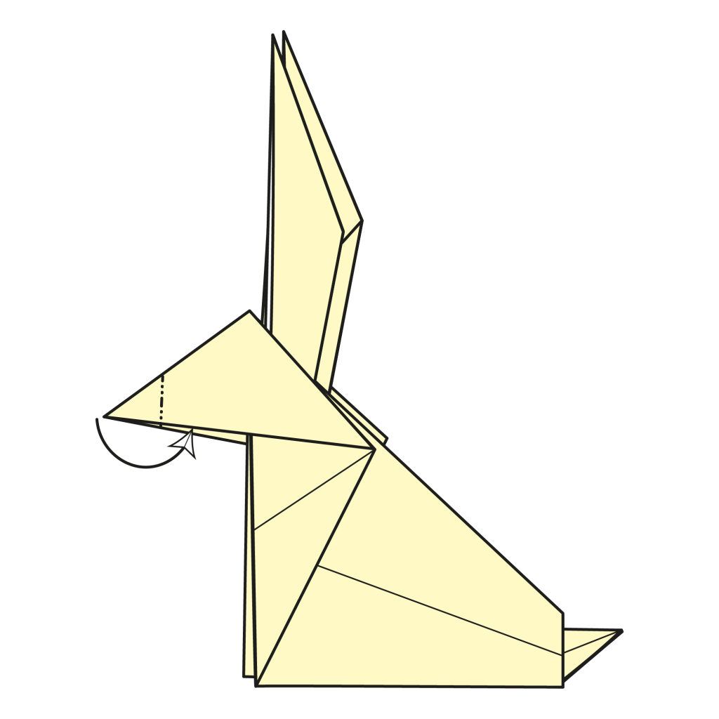 origami rabbit diagram step 13
