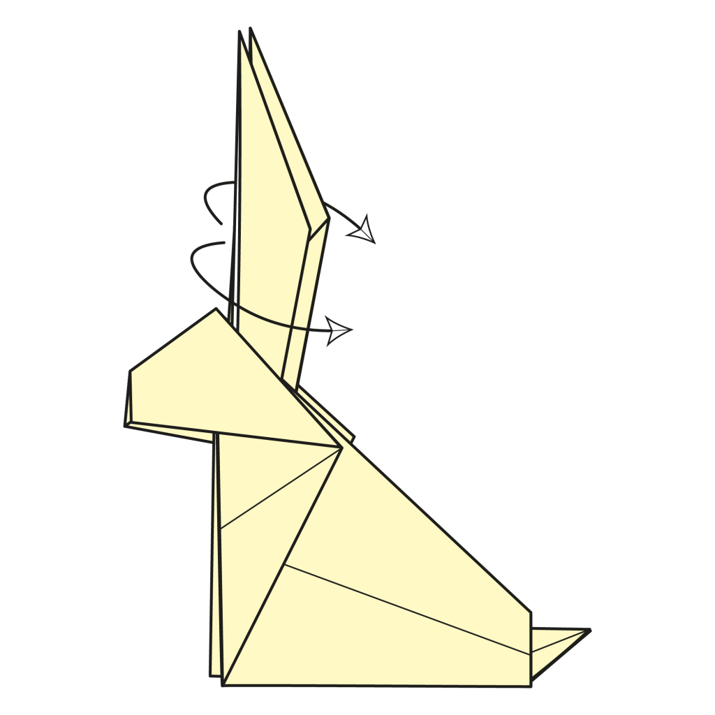 origami rabbit diagram step 14