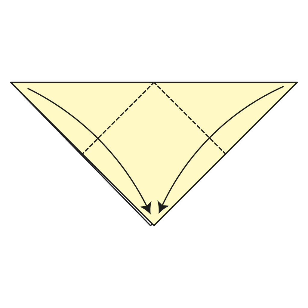 origami rabbit diagram step 2